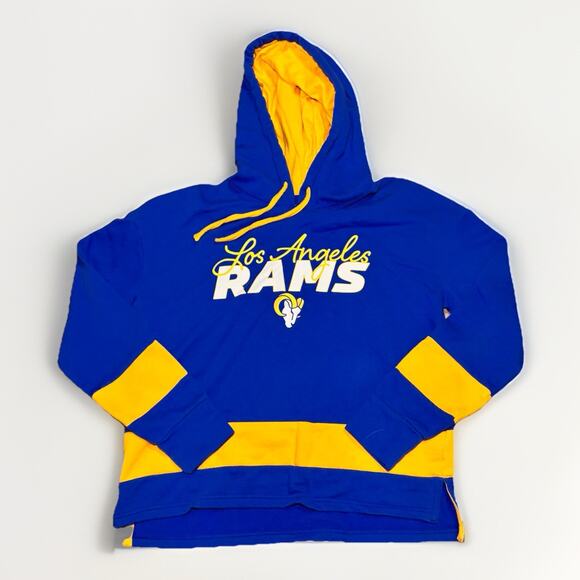 Los Angeles Rams NFL Women’s Hoodie Size M Blue Gold Team Apparel Pullover - Picture 1 of 5